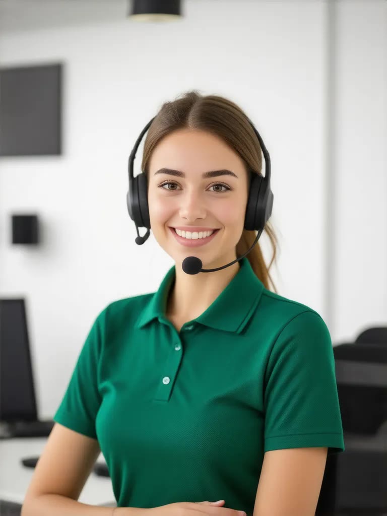 Klantenservice medewerker met headset